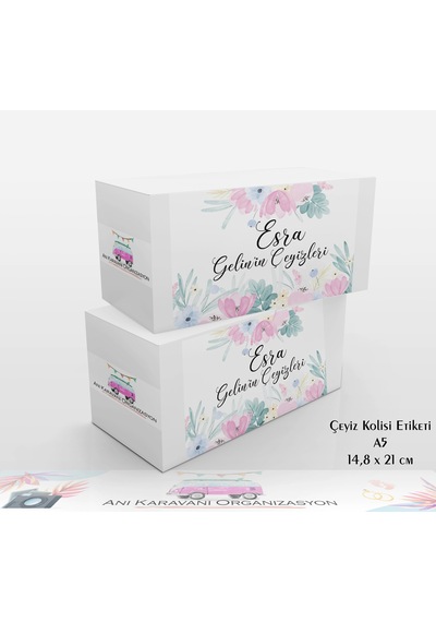 Çeyiz Kolisi Etiketi - Çk02 A5 - 14,8x21 Cm.