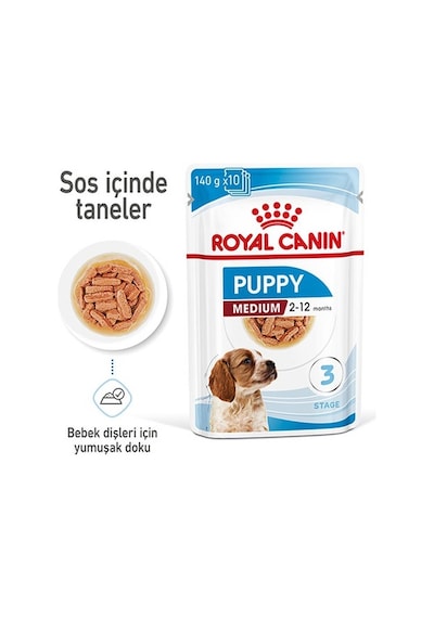 Royal Canin Medium Puppy Gravy Yavru Köpek Konservesi 10 x 140 G