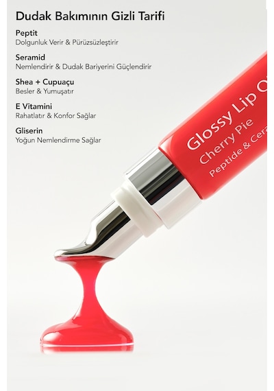 Aurelia Geneve Glossy Lip Oil Nemlendirici Etkili Renkli Lip Balm Cherry Pie 12 ML