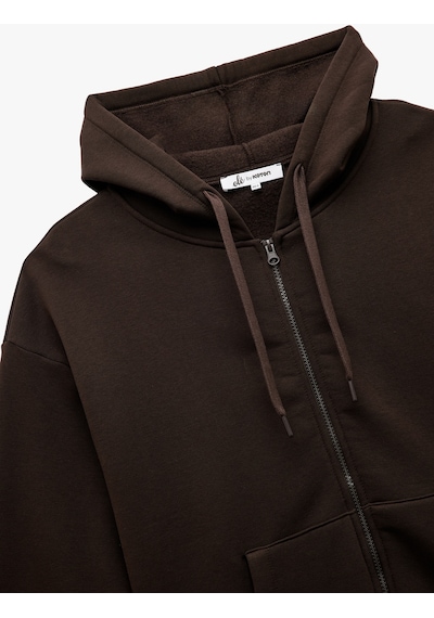 Koton Şardonlu Uzun Kollu Kapüşonlu Kanguru Cepli Oversize Fermuarlı Sweatshirt Kahverengi 6wal10130ık Kahve Koton Şardonlu Uzun Kollu Kapüşonlu Kanguru Cepli Oversize Fermuarlı Sweatshirt Kahverengi 6wal10130ık Kahve