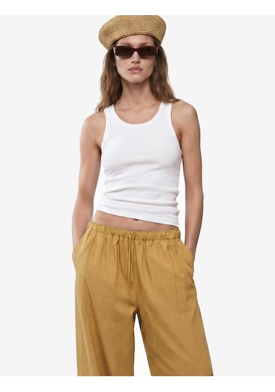 Koton Beli Lastikli Harem Pantolon Vizon 6sak40157ew