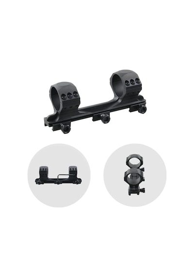 Vector Optics 34mm X-accu Tek Parça Medium Picatinny Dürbün Montaj Halkası Siyah