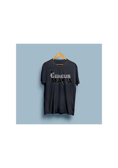 Bahriyeli Collection Oversize Circus Mafia Tasarım Unisex T-shirt Siyah