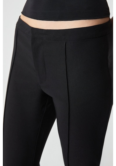 Grımelange Efılıus Kadın Slim Geniş Paça Fermuarlı Siyah Pantolon Siyah Grımelange Efılıus Kadın Slim Geniş Paça Fermuarlı Siyah Pantolon Siyah