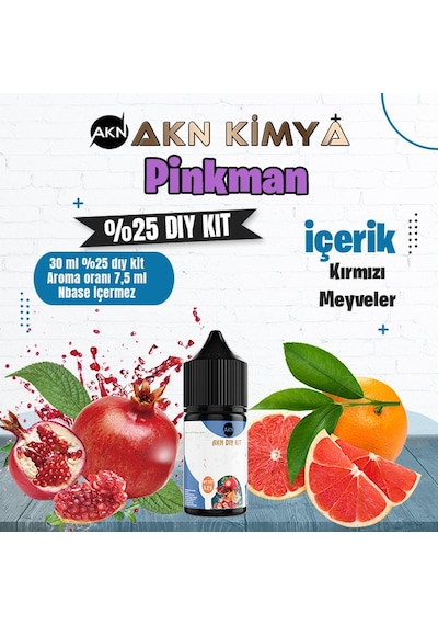 Pinkman Yoğun Dıy Kit Kırmızı Meyveler Gıda Aroması %25 Oranda Aroma İçerir Hazır Değildir 30 Ml