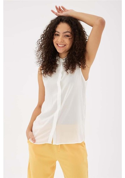 Fashion Friends Kolsuz Gömlek Ekru