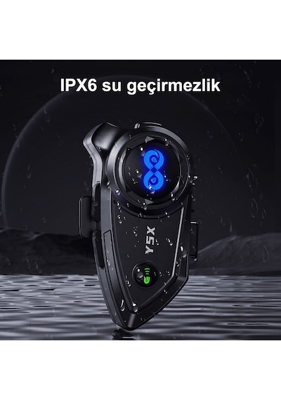 Y5x Motosiklet Kask Intercom 4 Cihaz Bağlantılı 1000m İnterkom Seti Su Geçirmez
