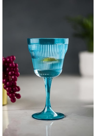 Akrilik Aquamarin Tekli Kadeh & Su Meşrubat Kahve Yanı Bardağı 300 Ml Cam Değildir