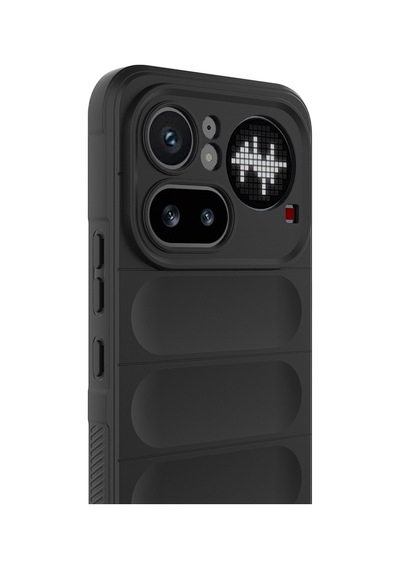 Maks Technology Nothing Phone 4a Pro Kılıf Esnek Tpu Oyuklu Arka Yüzey Tasarımlı Mkst Etnik Silikon Kapak - Siyah