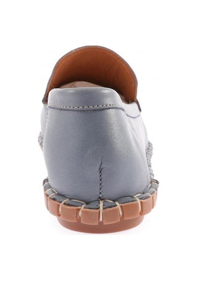Dgn 603-23y Kadin Dikiş Detayli Loafer Ayakkabi 603-2109-R0884 Koyu Mavi