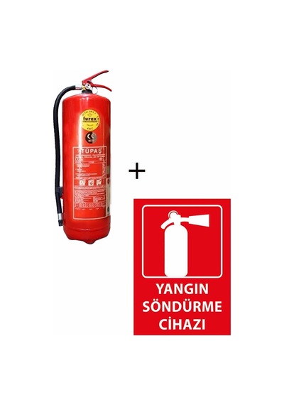 Tüpaş Yangın Tüpü 6 KG ve Yangın Tüpü Levhası