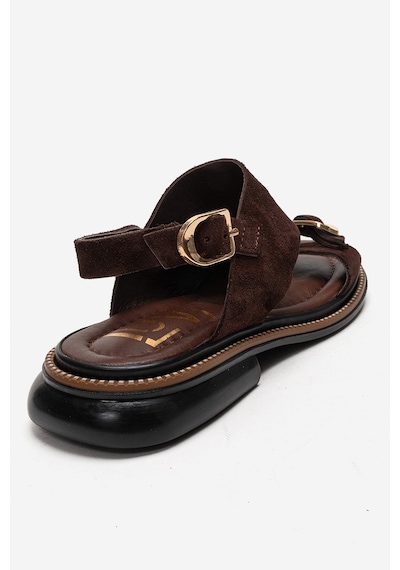 Luvishoes Cruel Kahverengi Süet Hakiki Deri Kadın Sandalet