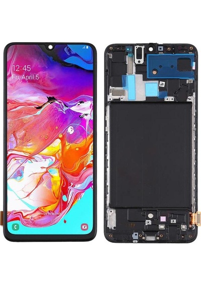 Samsung Galaxy A70 A705f İle Uyumlu Oled Ekran Dokunmatik Çıtalı Tam Ekran