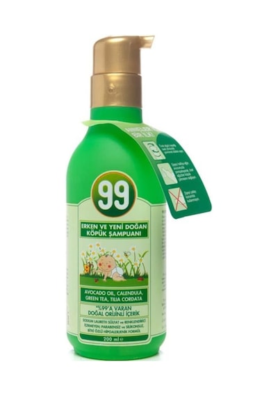 99 Erken ve Yeni Doğan Bebek Köpük Şampuanı 200 ML