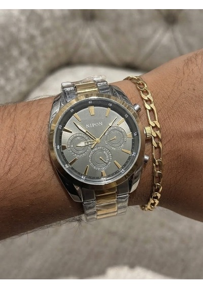 Erkek Kol Saati Bileklik Hediyeli Çelik Kordon Siyah Kadran Kronograf Görünümlü Quartz Saat Frn47 Gümüş 80346971