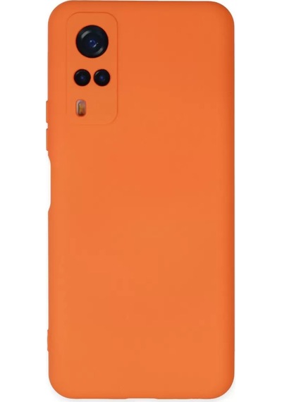 Newface Vivo Y53s Kılıf Nano İçi Kadife Silikon - Turuncu