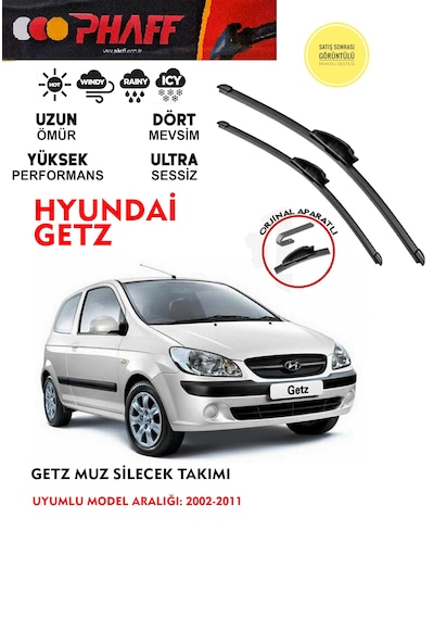 Hyundai Getz Ön Arka Silecek Silgeç Silgi Seti 2002 - 2011 Aras