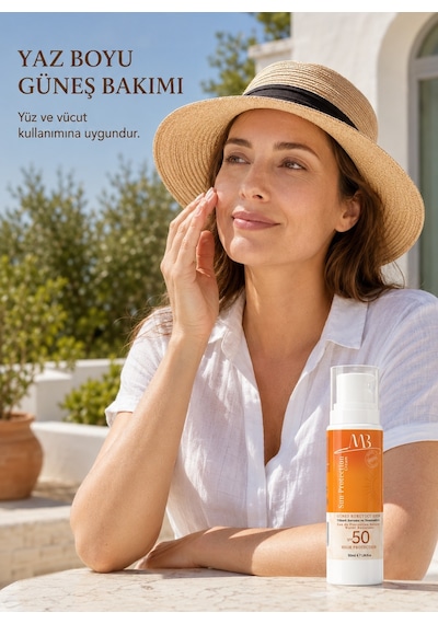 Minia Bahçe Şeffaf Görünüm Yüz ve Vücut İçin Koruyucu Güneş Kremi SPF50 50 ML