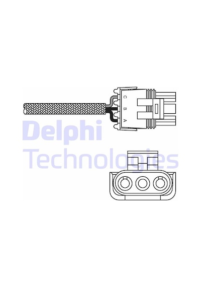 Oksijen Sensörü - R19 1.4 Benzinli 58hp 43kw C3j 710 1992-1995 Delphı Es10990-12b1 --7700746375-7700854148-7700854506