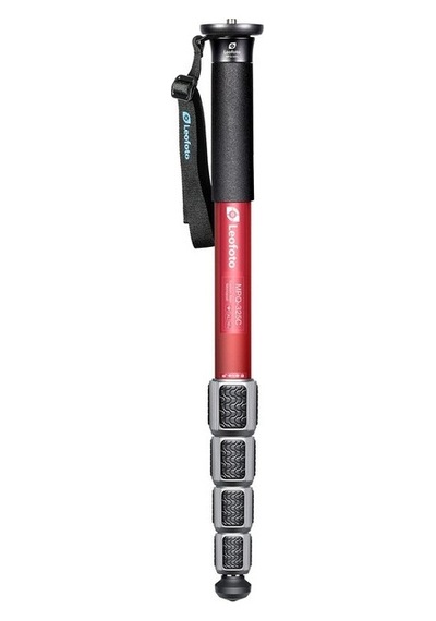 Mpq-325c Suya Dayanıklı Premium Karbon Fiber Monopod Kırmızı