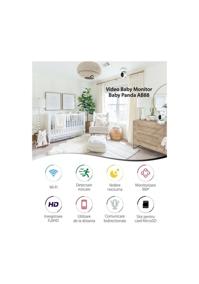 Panda Görünümlü 360 1080p Ip Güvenlik Kamerası Gece Görüşlü Bebek Bakıcı Ip Wifi Kamerası