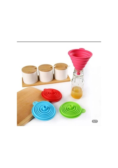 2 Adet Mini Katlanabilir Silikon Huni Silikon 2 Silikon Diğer