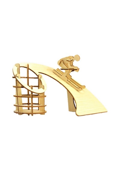Ahşap 3d Puzzle Kayakçı Maketi