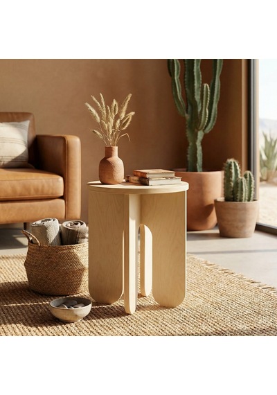Dulgera Modern Minimalist Ahşap Yan Sehpa
