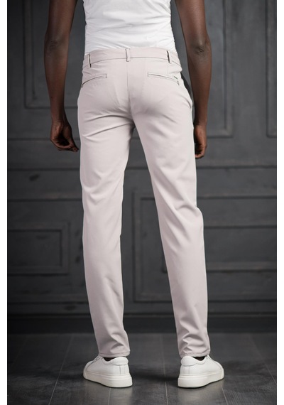 Perpant Beli Lastikli Ve İplikli Likralı Slimfit Yazlık Kumaş Jogger Pantolon gri