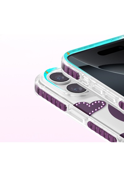 İphone 16 Pro Max Uyumlu Kılıf M-safe Şarj Özellikli Zore Paris Elvo Sert Pc Kapak Bordo