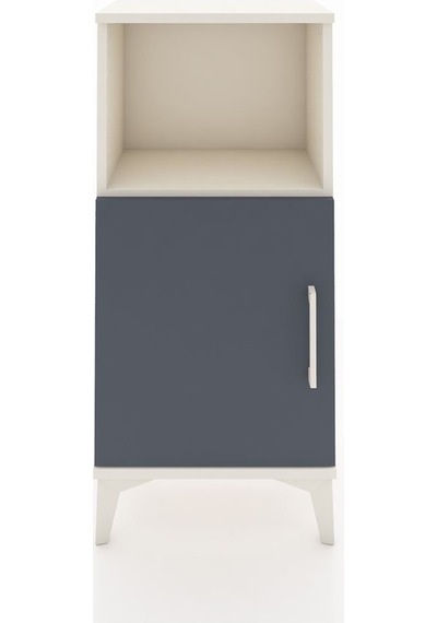 Arges Komodin 2 Raflı Tek Kapaklı 44x30x96 Aytaşı-antrasit Aytaşı