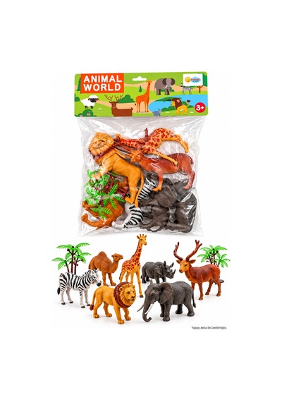 Duman Oyuncak Animal World Safari Vahşi Hayvanlar Figür Seti Eğitici Oyuncak 3+ Yaş