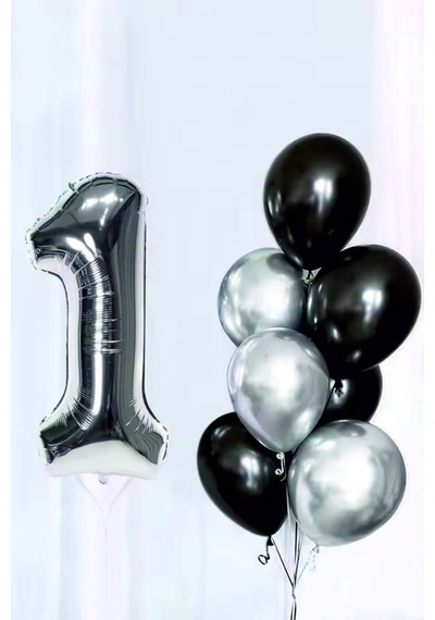Rakam Folyo Balon Gümüş 102cm 40inç 1