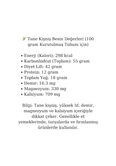 Furkan Telbisoğlu Maraş Yöresi Kişniş Tane Elenmiş Katkısız 25 G Maraş Yöresi