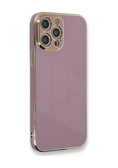 Apple Uyumlu iPhone 12 Pro Max Kılıf Volet Silikon Mor/