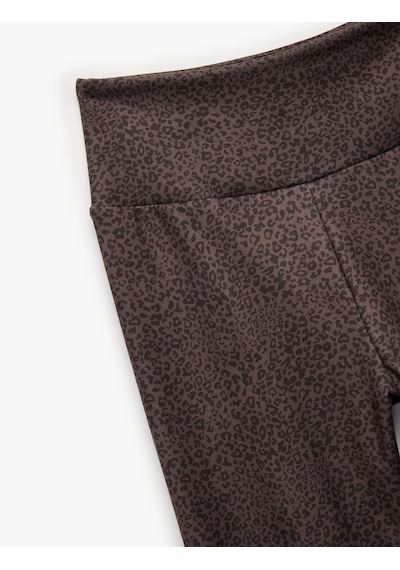 Koton Yüksek Bel Slim Fit Leopar Desenli Spor Tayt Kahverengi Desenli 6wak40235nk Kahverengi Desenli Koton Yüksek Bel Slim Fit Leopar Desenli Spor Tayt Kahverengi Desenli 6wak40235nk Kahverengi Desenli