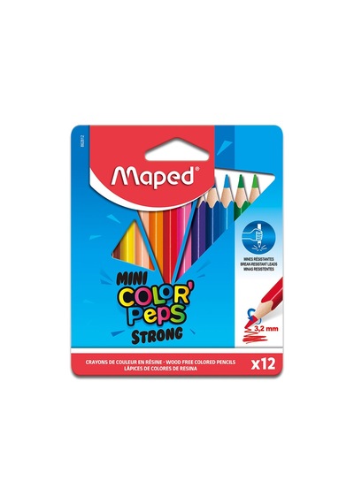 Maped Color'peps Strong Mini Kuru Boya 12 Renk 862812 Çok Renkli