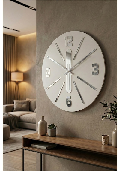 Beyaz Renk Hediyelik Ahşap Dekoratif 50cm Farklı Desenli Duvar Sa