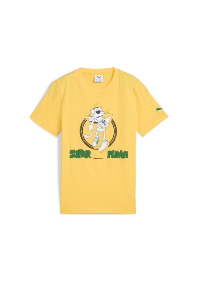 Puma Super Genç Grafik I Tişört 629864 55 SARI Sarı