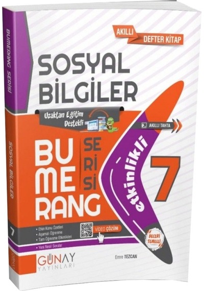 7 Sınıf Bumerang Sosyal Bilgiler Etkinlikli Soru Ban Günay Yay