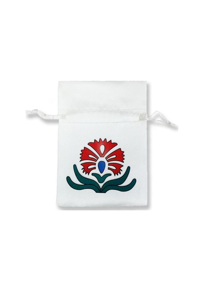 Mutluadim 12 Adet Karanfilli Saten Kese 7X9Cm Krem