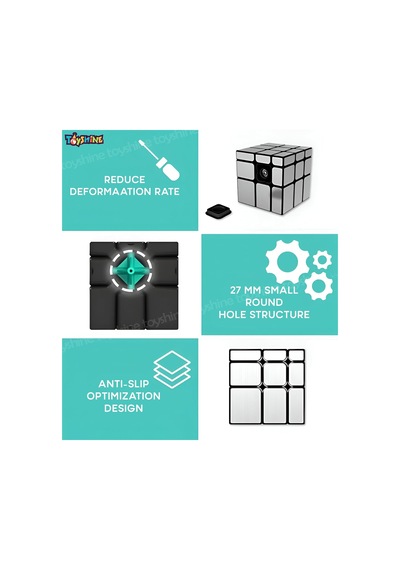 3x3x3 Gümüş Ayna Sihirli Hız Küpü Hızlı Stres Buster Beyin Fırtınası Çocuklar Ve Yetişkinler İç Standart