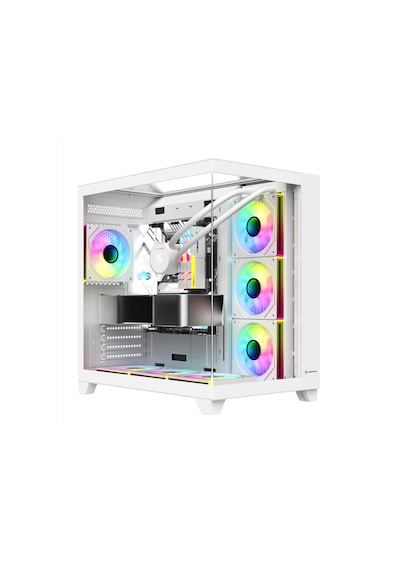 Gamepower Warcry Topglass 650w 4xargb Temperli Cam Atx Beyaz Akak0gmp0028