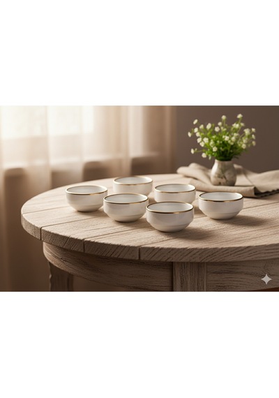 Çnr Home Collection Porselen Gold Detaylı Sunumluk & Hediyelik Kahve Yanı Lokumluk & Şekerlik 142477 Beyaz
