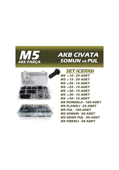 485 Parça M5 Akb Civata Seti