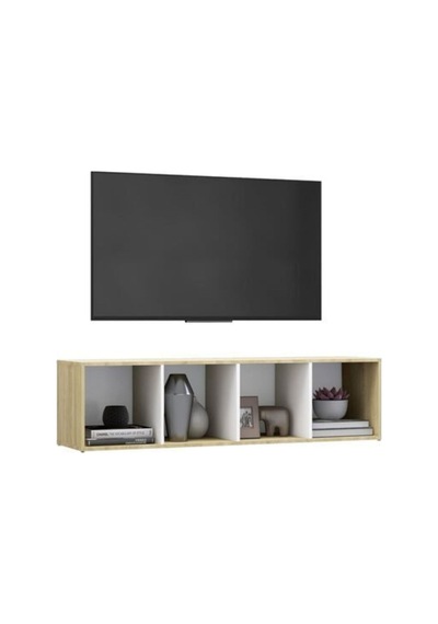 Tdesıgno Eda Televizyon Sehpası - Ünitesi -kitaplık-meşe Beyaz 4 Raflı 30 Cm Meşe - Beyaz Tdesıgno Eda Televizyon Sehpası - Ünitesi -kitaplık-meşe Beyaz 4 Raflı 30 Cm Meşe - Beyaz