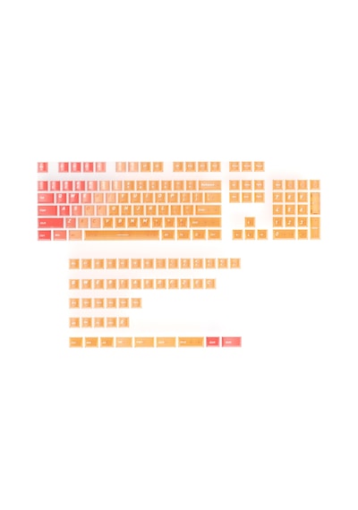 Klavye Keycaps 163 Tuşlu Günbatımı Şeffaf Tuş Takımı