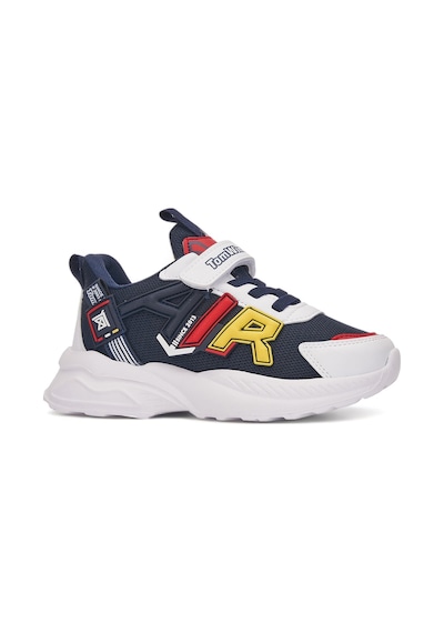 Günlük Unisex Çocuk Sneaker Lastik Bağcıklı Cırtlı Hafif Nefes Alabilen Spor Ayakkabı 080 Beyaz - Kırmızı - Laci -1