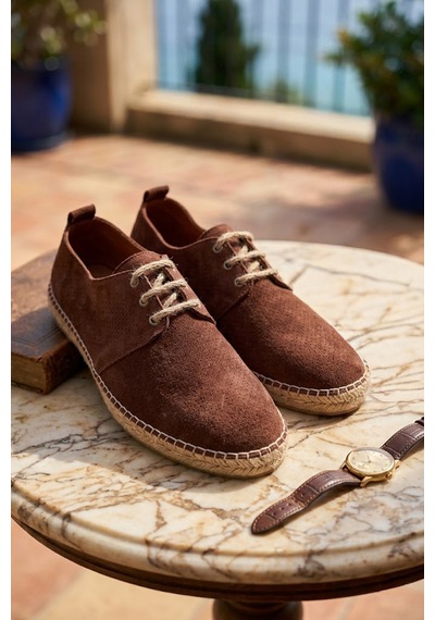 Bressa Toscana Erkek Deri Espadril Bordo