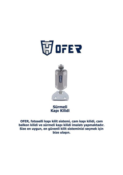 Ofer Sürme Kapılar İçin Güvenlikli Emniyet Kilidi Yeni Tip